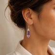 Pendientes colgantes de cristal de amatista – imagen 2
