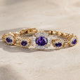 Pulsera de amatista con dije dorado – imagen 2