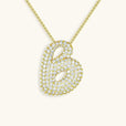 Collar con inicial Bubble de cristales – imagen 4