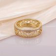 Anillo minimalista de oro hueco – imagen 2