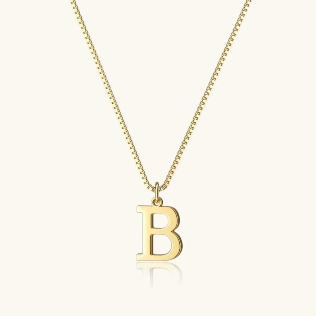 Collar vintage dorado con inicial – imagen 7