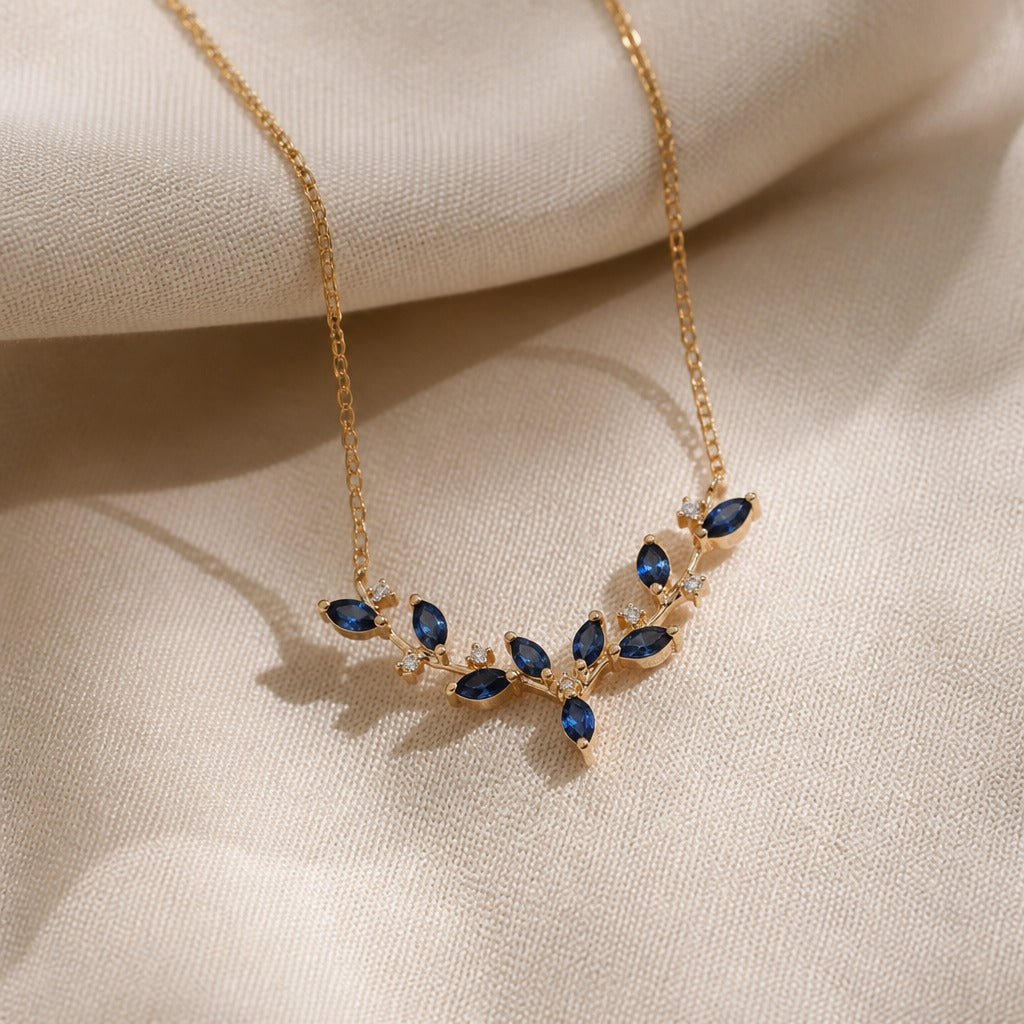 Collar colgante de zafiro azul – imagen 2