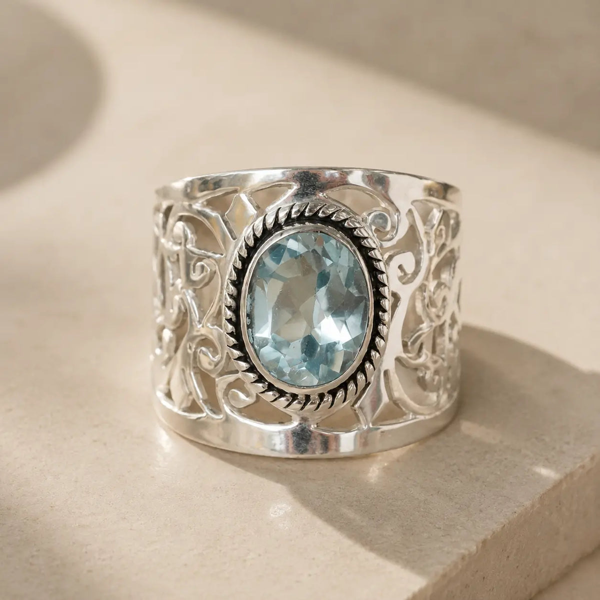 Anillo bohemio de circonita cúbica – imagen 2