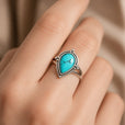Anillo de bisutería brillante con gota – imagen 2