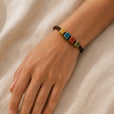 Pulsera bohemia de cuentas de ojo de tigre y jade