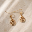 Pendientes bohemios de filigrana en forma de gota