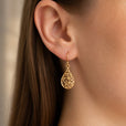 Pendientes bohemios de filigrana en forma de gota – imagen 2