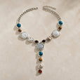 Collar de piedra con dije geométrico boho – imagen 3