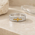 Anillo boho de cruz de banda de rock – imagen 2