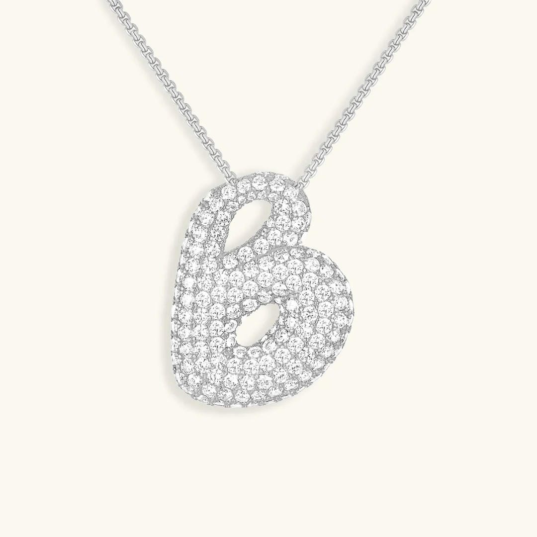 Collar con inicial Bubble de cristales – imagen 33