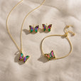 Conjunto de pendientes, pulsera y collar de mariposa — Carmen, Lucía & Rocío