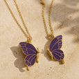 Conjunto de collar con colgante de mariposa – imagen 4