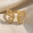 Anillo de mariposa con circonita incrustada