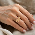 Anillo de mariposa con circonita incrustada – imagen 2