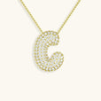Collar con inicial Bubble de cristales – imagen 5