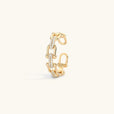 Anillo abierto dorado de cristal deslumbrante – imagen 4