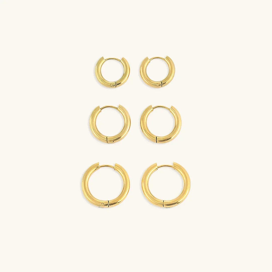 Pendientes de aro redondos clásicos