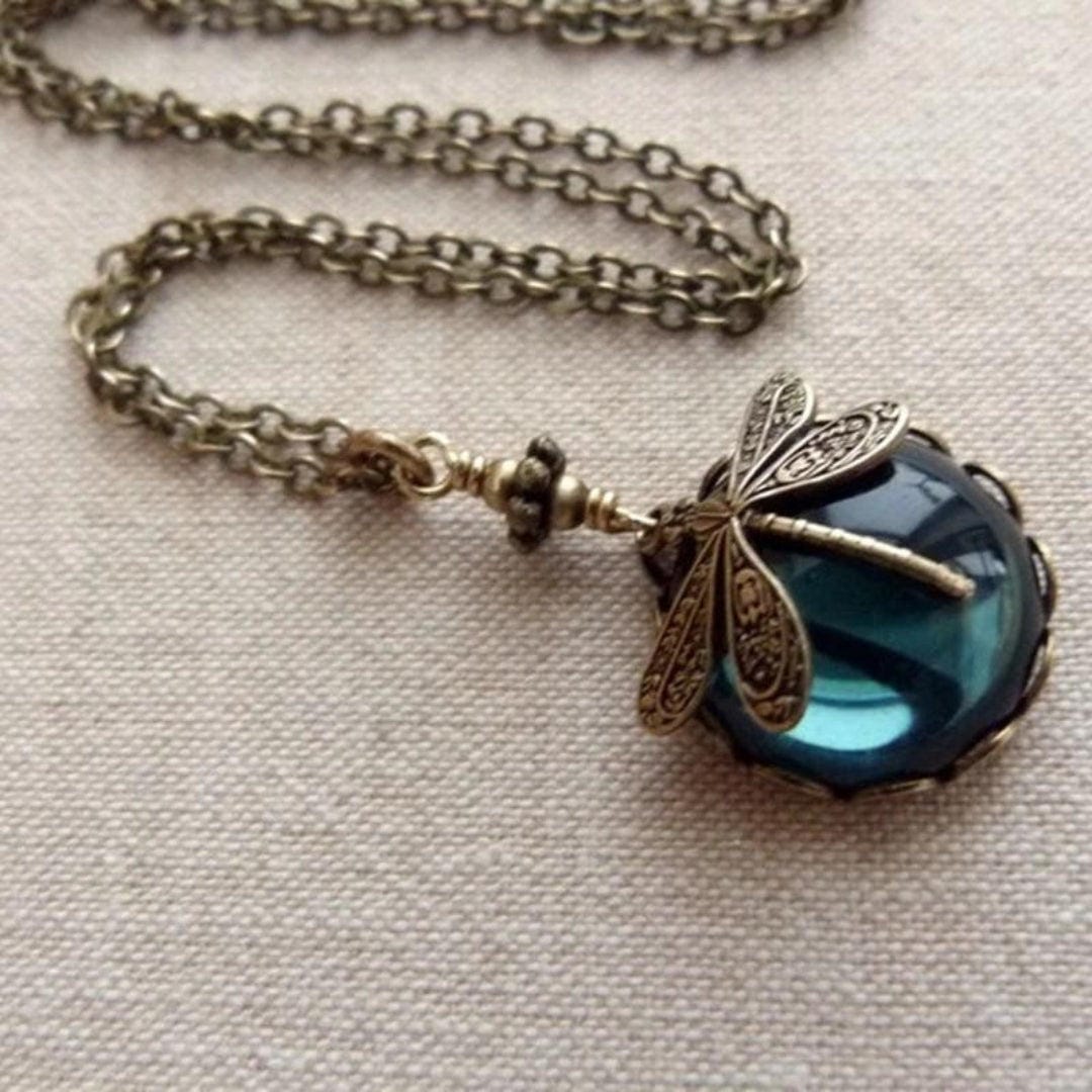 Collar vintage clásico de libélula – imagen 3