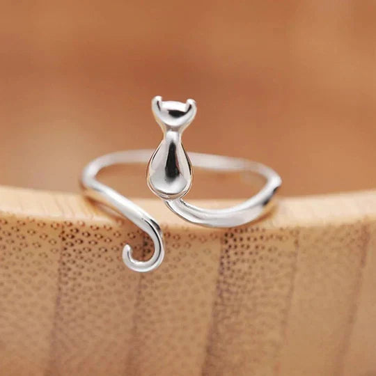 Anillo envolvente felino retro