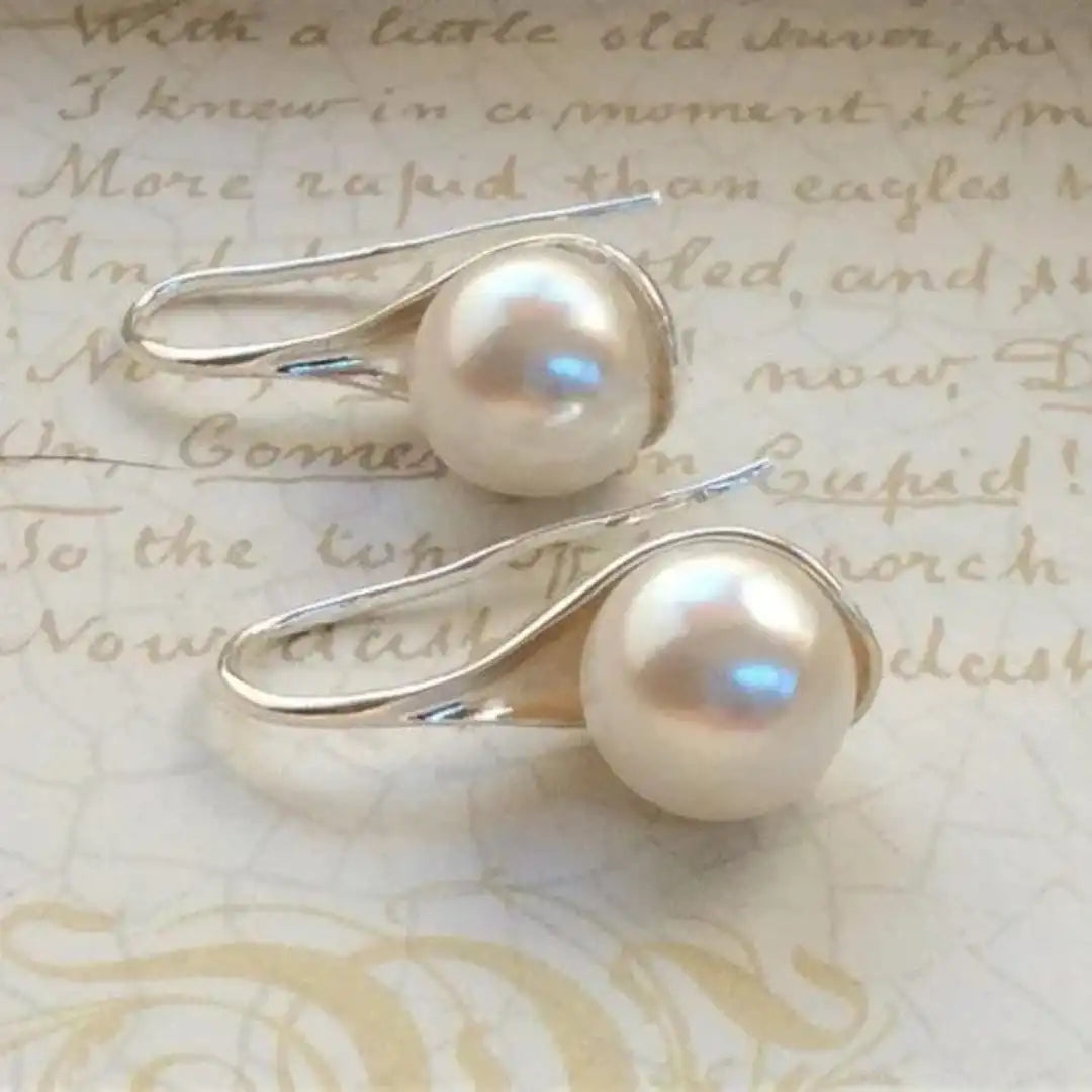 Pendientes vintage de perla colgantes — Carmen, Lucía & Rocío
