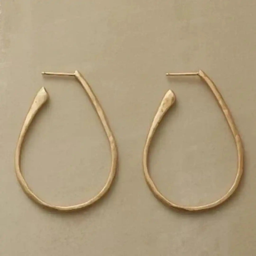 Pendientes vintage dorados hechos a mano