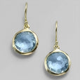 Pendientes elegantes de cristal azul