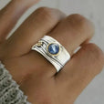 Anillo bohemio de piedra preciosa para meditar – imagen 2