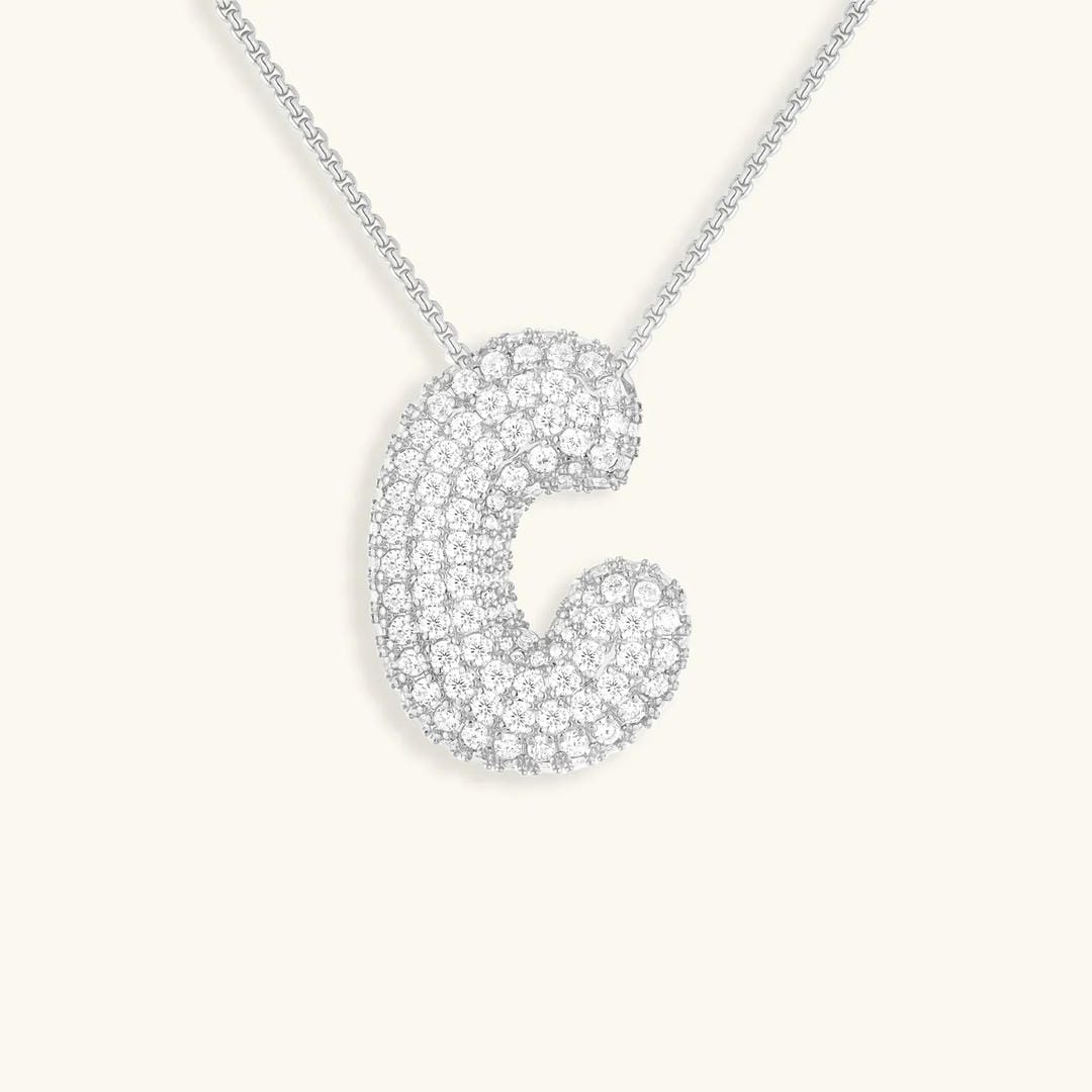 Collar con inicial Bubble de cristales – imagen 34