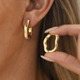Pendientes colgantes de curva noble