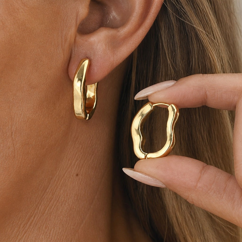 Pendientes colgantes de curva noble