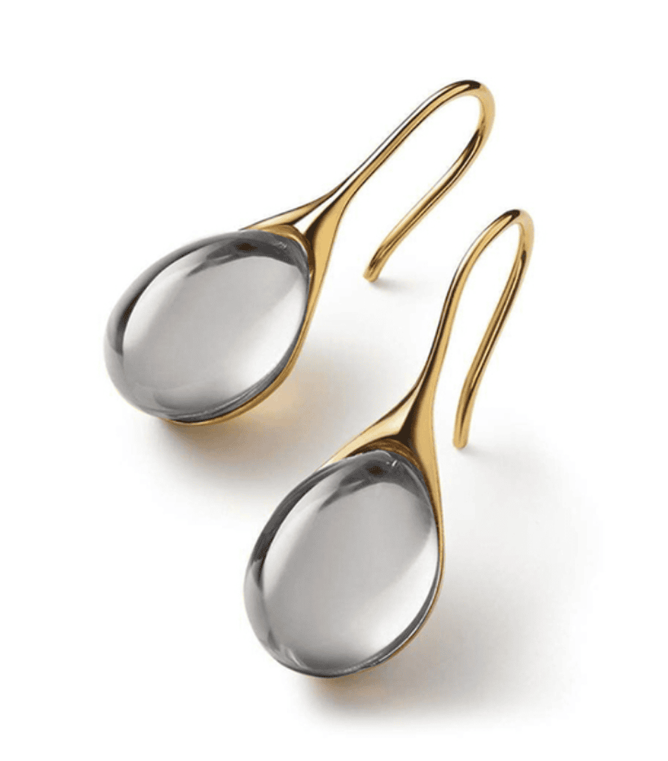 Pendientes minimalistas de cristal en gota – imagen 5