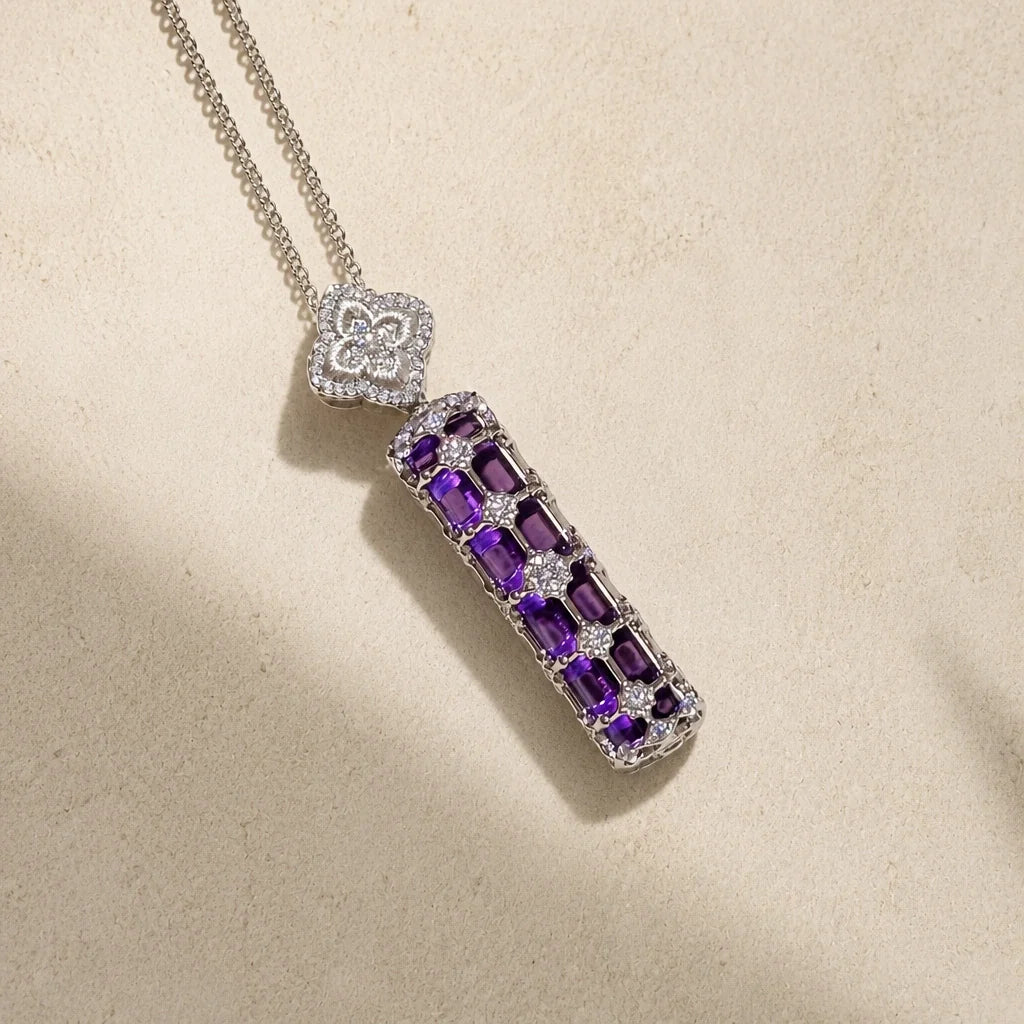 Collar con colgante de barra de canal – imagen 2