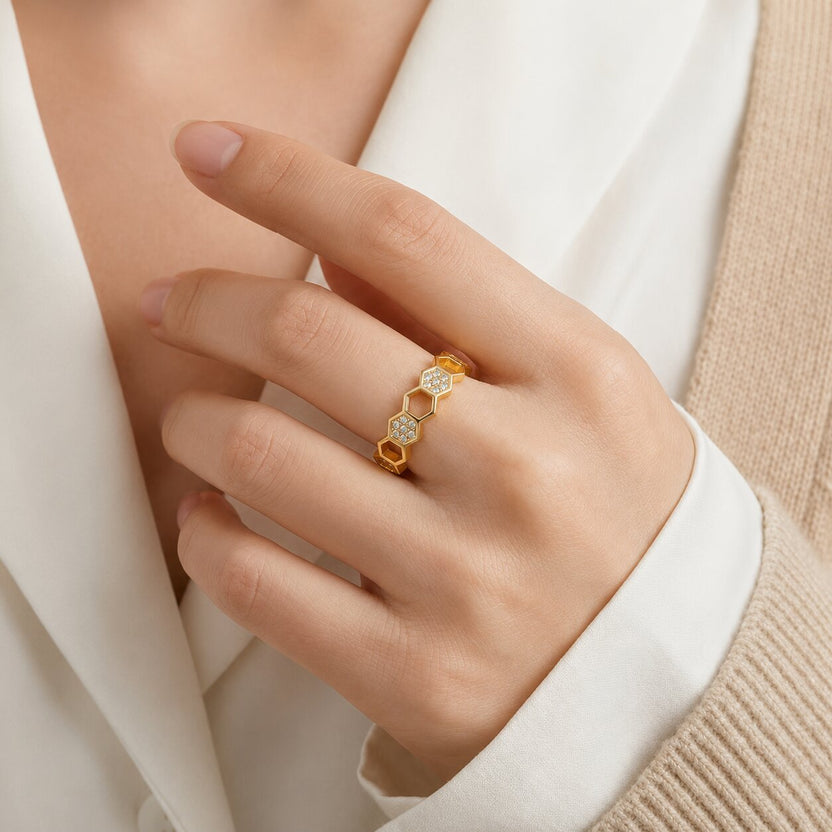 Anillo ajustable de eslabones Carmen, Lucía & Rocío