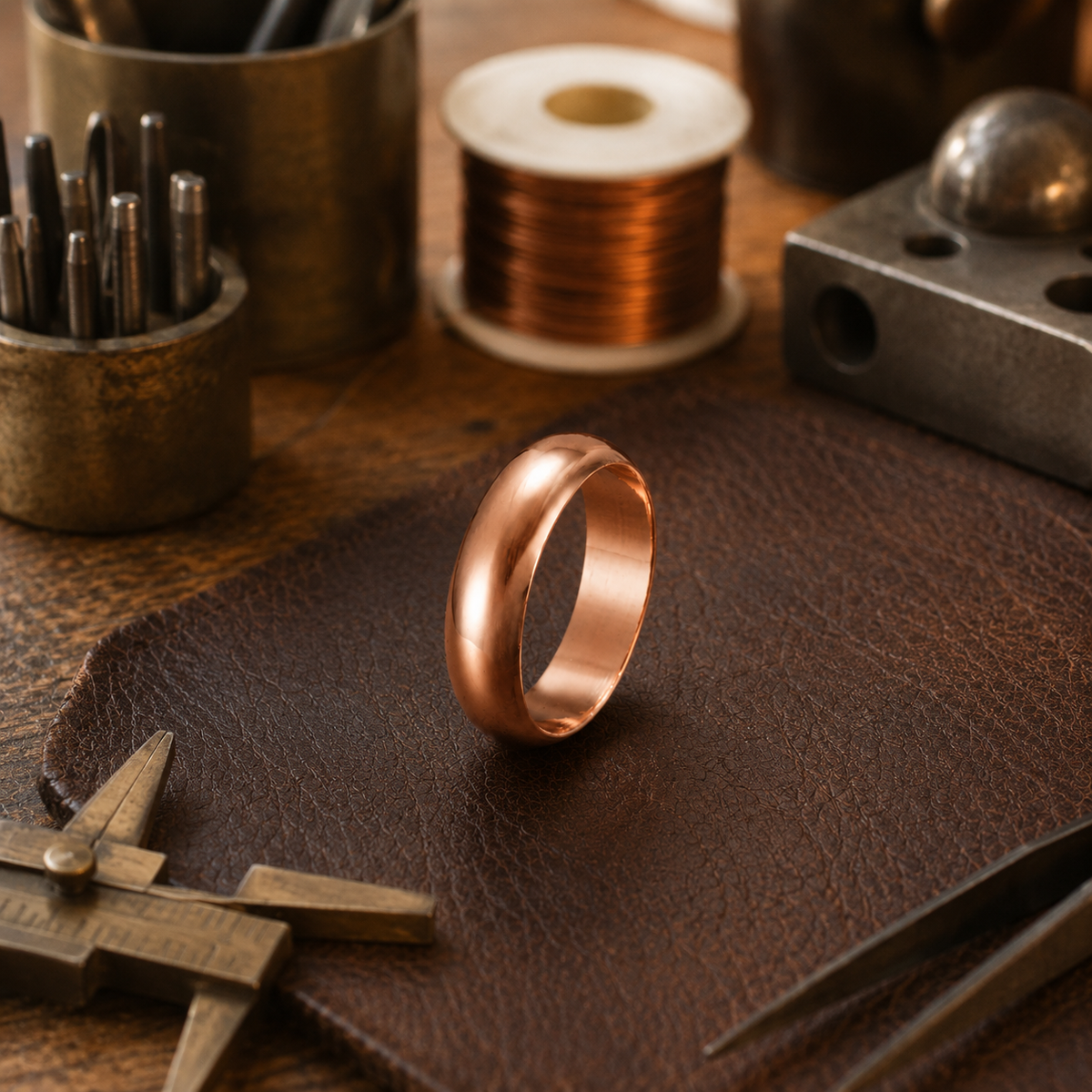 Anillo liso de cobre