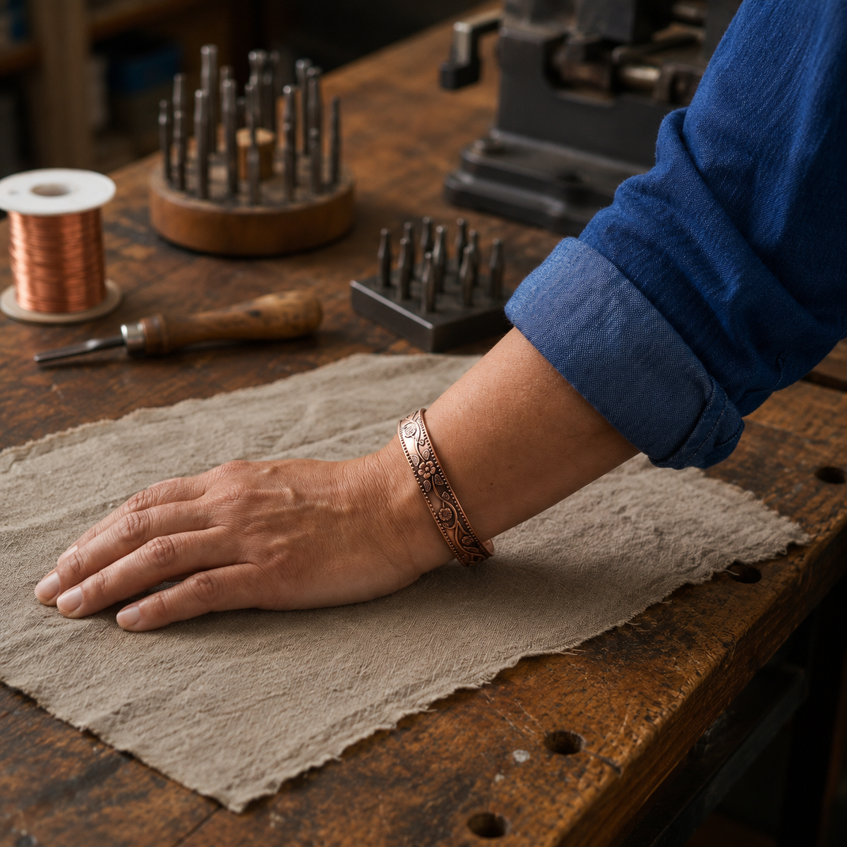 Pulsera de cobre con guirnalda – imagen 2