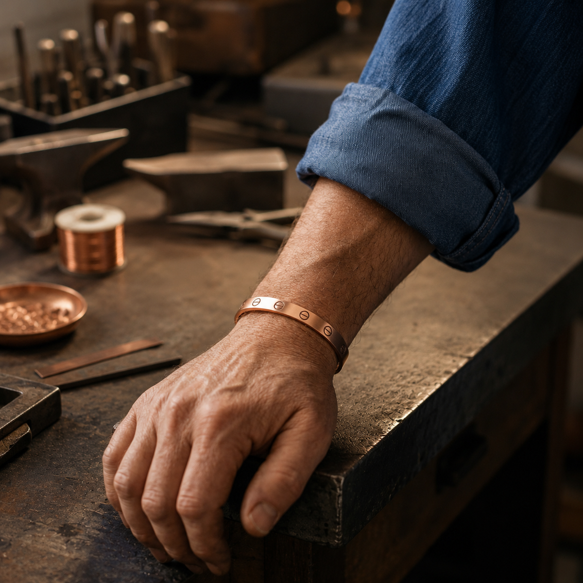Pulsera de cobre con ojete – imagen 2