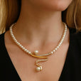 Conjunto de collar serpentina con perlas – imagen 2