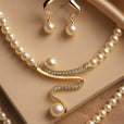 Conjunto de collar serpentina con perlas – imagen 3
