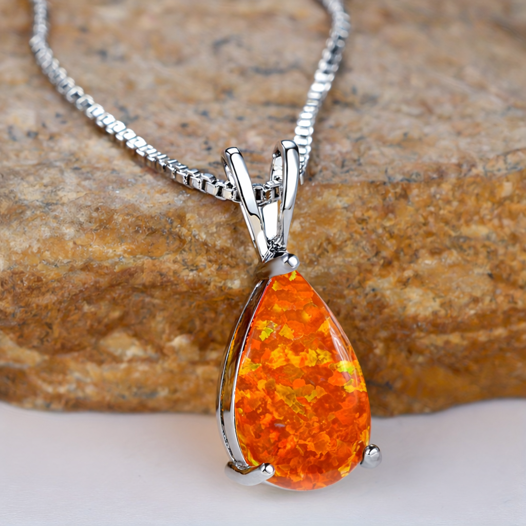 Collar con colgante infinito de ópalo – imagen 4