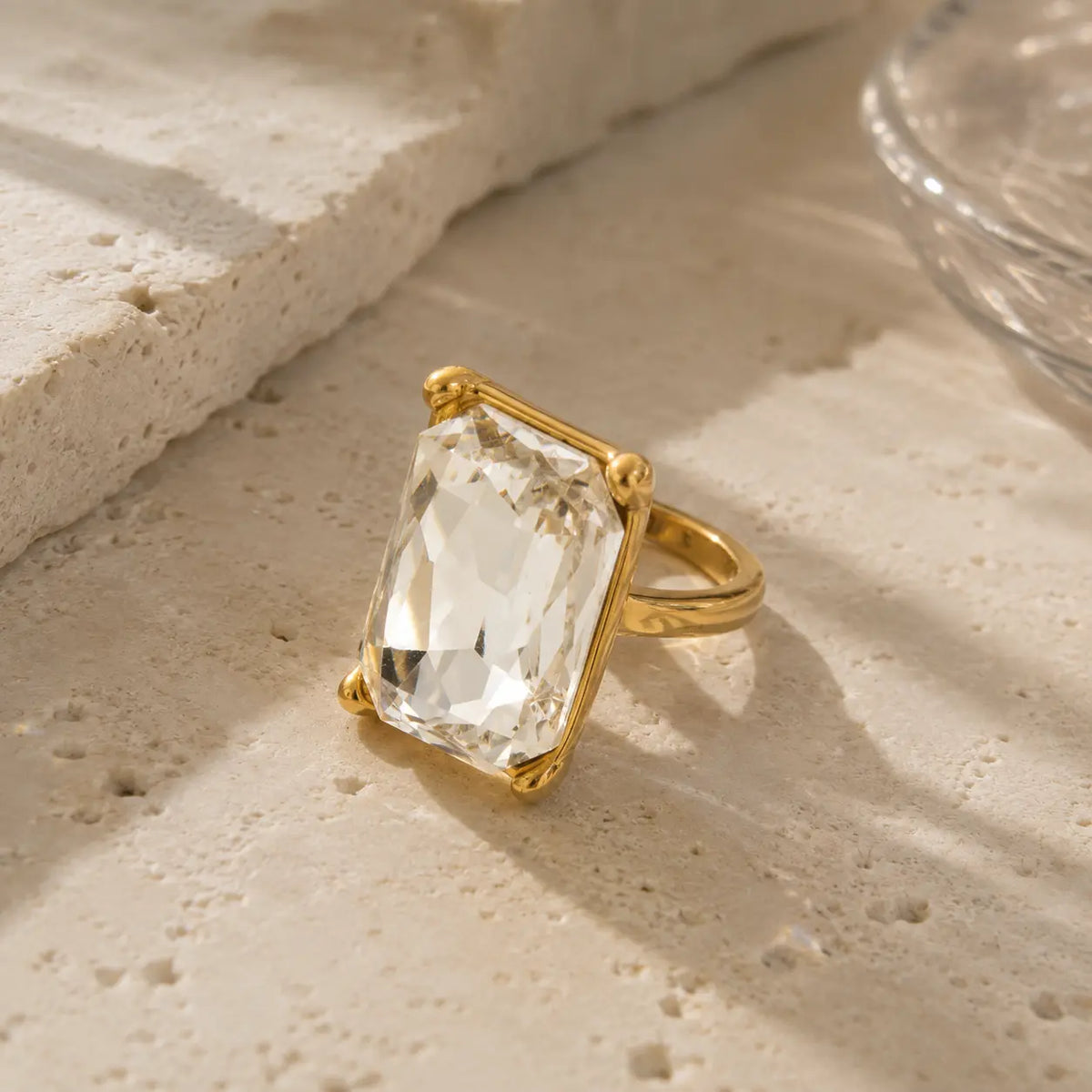 Anillo vintage de bóveda de cristal – imagen 2