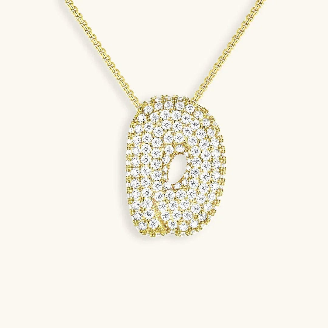 Collar con inicial Bubble de cristales – imagen 6