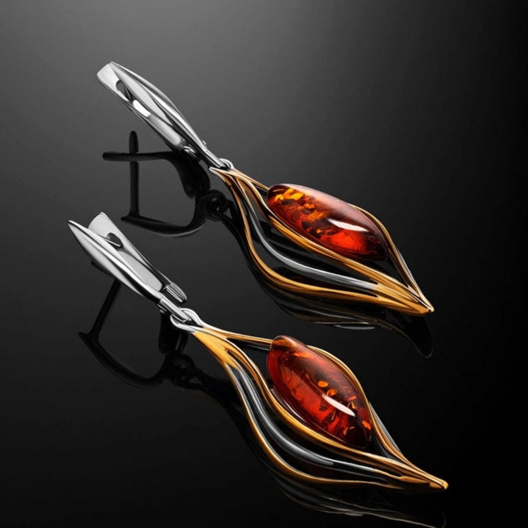 Pendientes rojos vintage del desierto