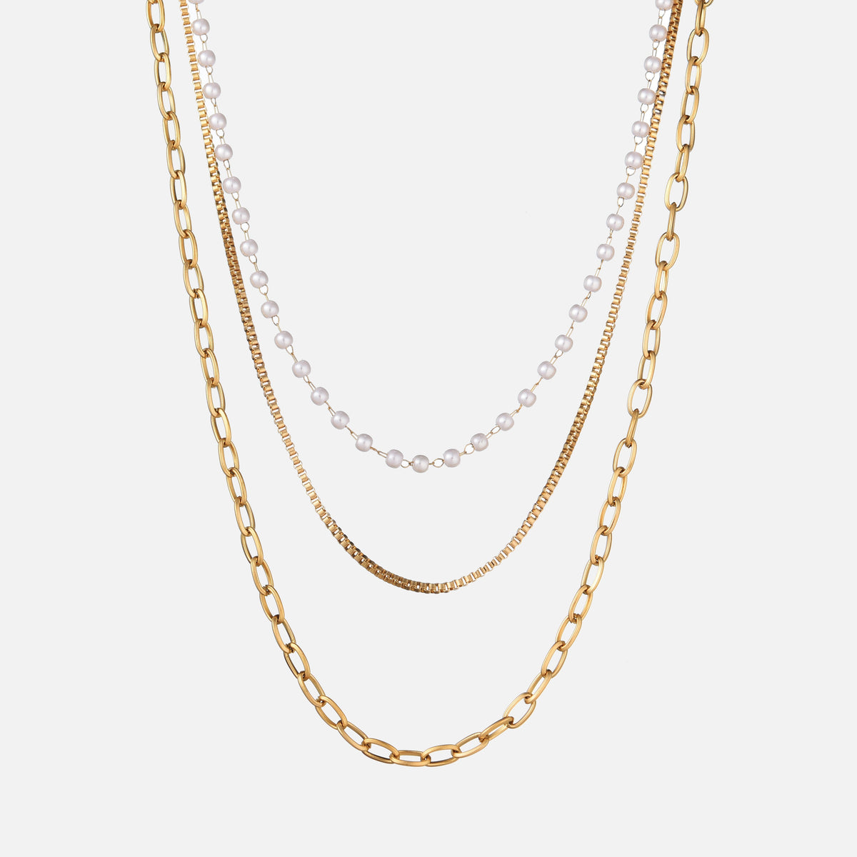 Collar de topacio triple