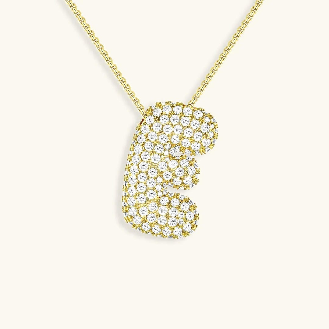 Collar con inicial Bubble de cristales – imagen 7