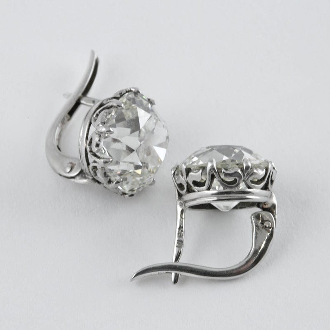 Pendientes Luxe vintage de circonita plateada – imagen 2