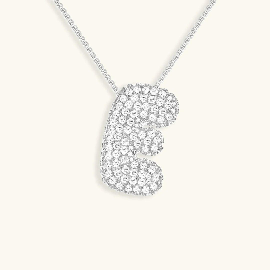 Collar con inicial Bubble de cristales – imagen 36