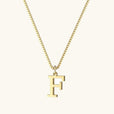 Collar vintage dorado con inicial – imagen 11