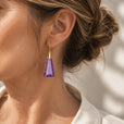 Pendientes colgantes geométricos facetados – imagen 2