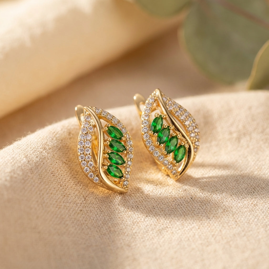 Pendientes de oro Isola Verdancia