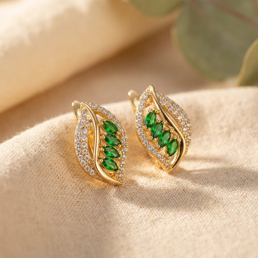 Pendientes de oro Isola Verdancia